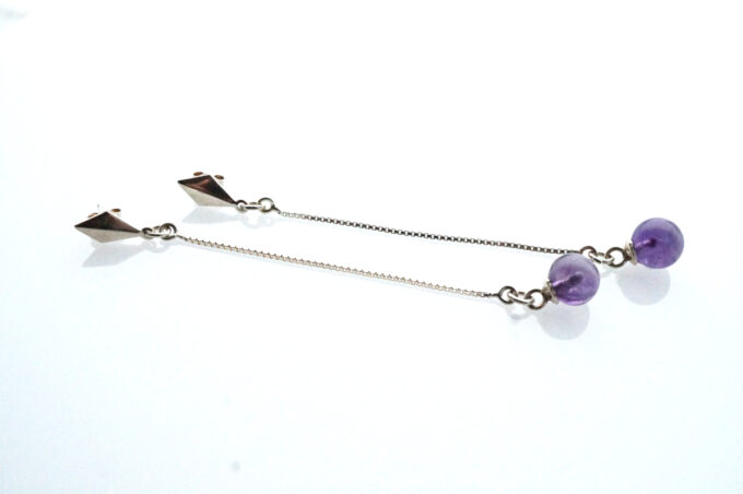 hõbedast kõrvarõngad ketiga