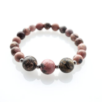 poolvääriskivi rodoniit käevõru