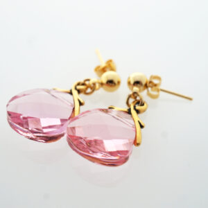 kristallidega kõrvarõngad roosad