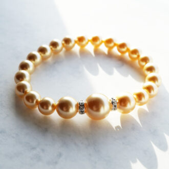 kuldne käevõru swarovski pärlitega