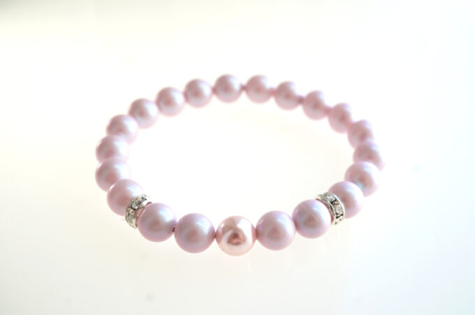 käevõru roosadest Swarovski pärlitest Swarovski pärlitest ehted