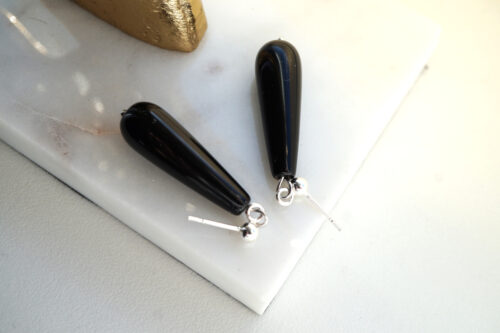 oonüksist hõbekõrvarõngad tilga kujulised oonüksiga kõrvarõngad