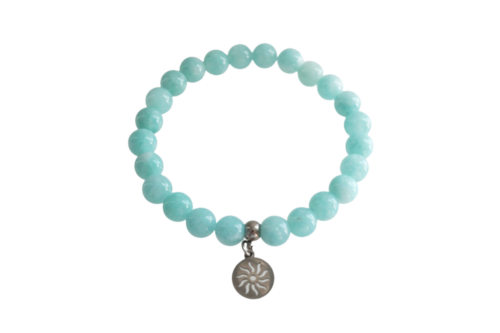 käevõru kaltsedon heleroheline lille ripatsiga