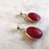 punase rubiiniga kõrvarõngad punase rubiiniga kõrvarõngad