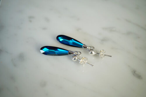 swarovski kristallist sinised kõrvarõngad