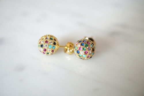 värviliste kivikestega kuldsed kõrvarõngad kuldsed kõrvarõngamummud